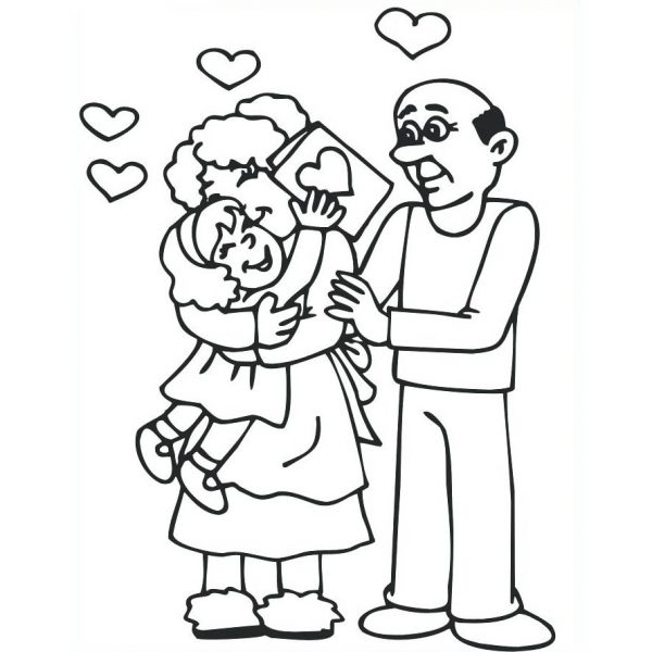 Father's Day Coloring Pages I Love You Grandpa - XColorings.com