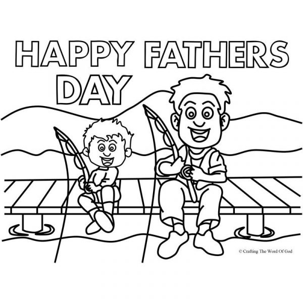 Happy Father's Day Coloring Pages Dad's Tools - XColorings.com