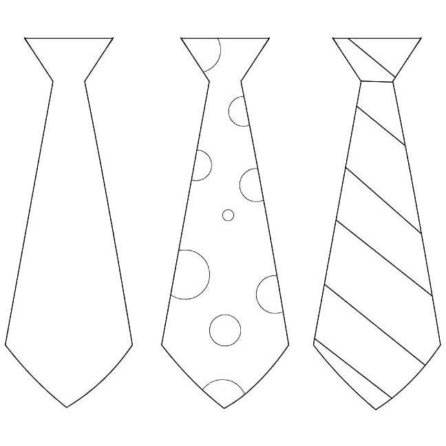 Father's Day Ties Coloring Pages