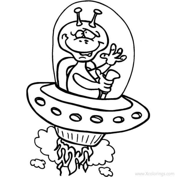 happy alien coloring pages xcoloringscom