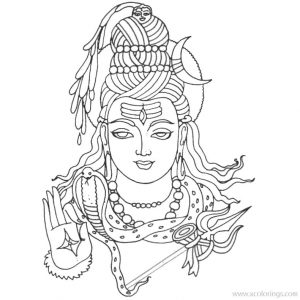 Hindu Shiva Coloring Pages Printable - XColorings.com