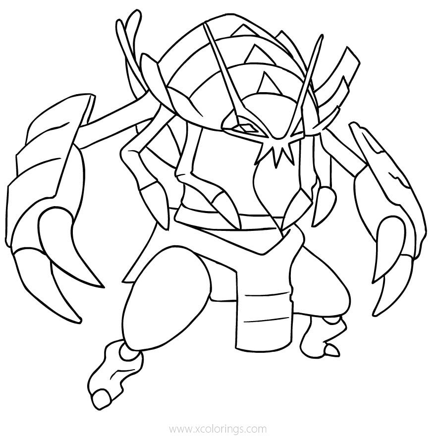 Golisopod Pokemon Coloring Page Coloring Pages