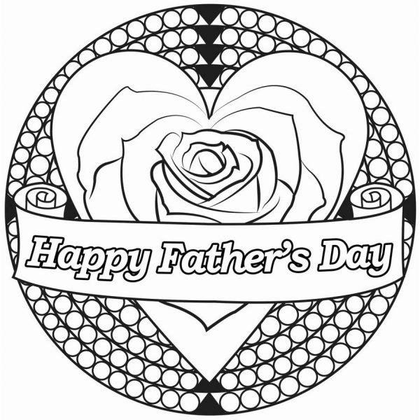 Tie with Happy Father's Day Coloring Pages - XColorings.com