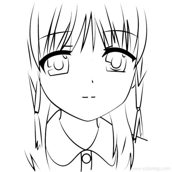 Angel Beats Kanade Coloring Pages - Xcolorings.com