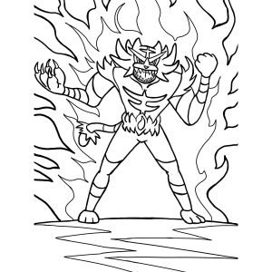 Incineroar Pokemon Coloring Pages Sketch Drawing - XColorings.com