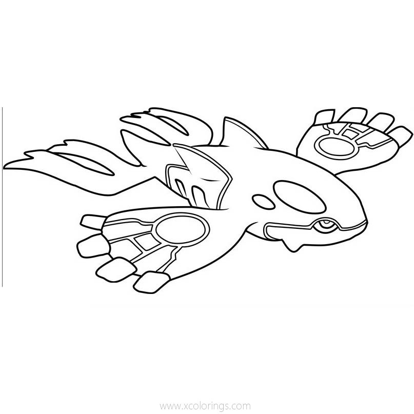 Pokemon Kyogre Coloring Pages