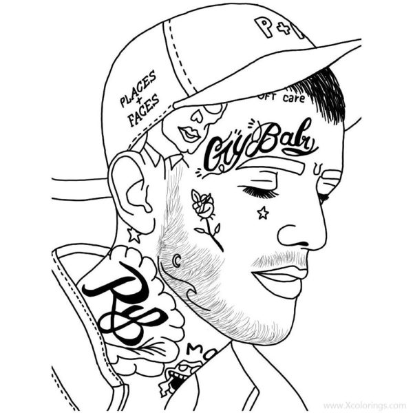 Lil Peep Coloring Pages for Adults - XColorings.com