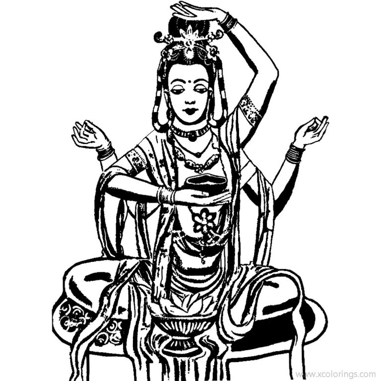 Hindu Shiva God Coloring Pages - XColorings.com