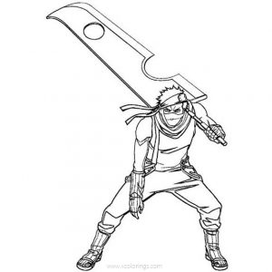 Naruto Zabuza Momochi Coloring Pages Lineart by nerdr0u - XColorings.com