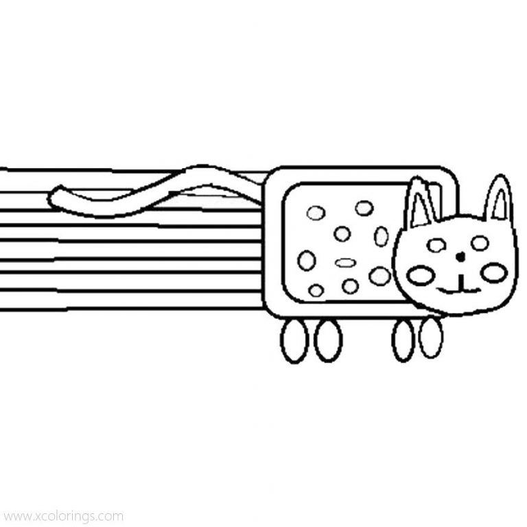 Printable Nyan Cat Coloring pages - XColorings.com