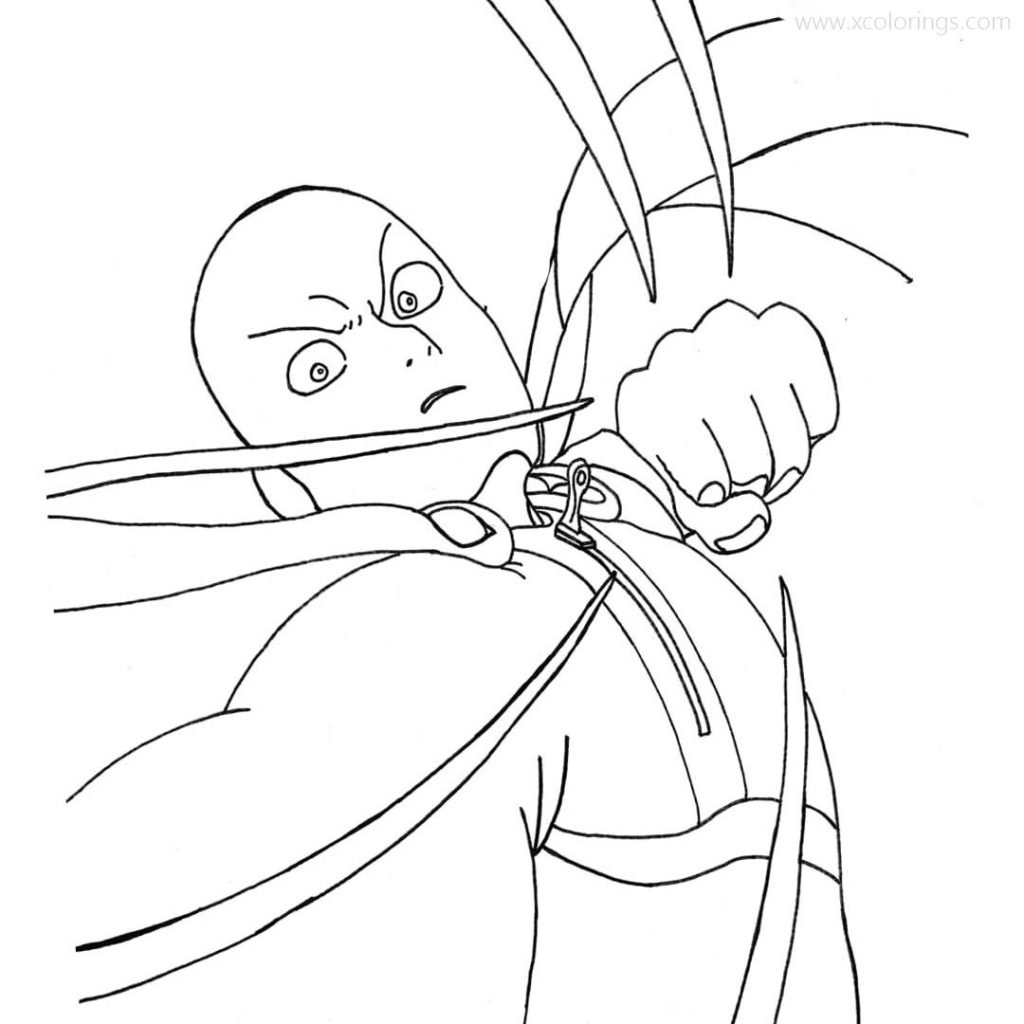 One Punch Man Coloring Pages Onsoku no Sonikku - XColorings.com