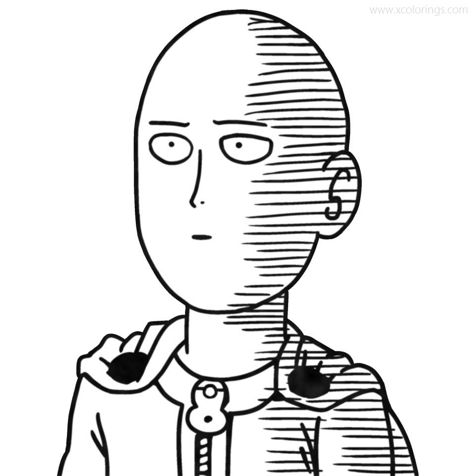 One Punch Man Coloring Pages One punch man to print : Free Coloring Pages