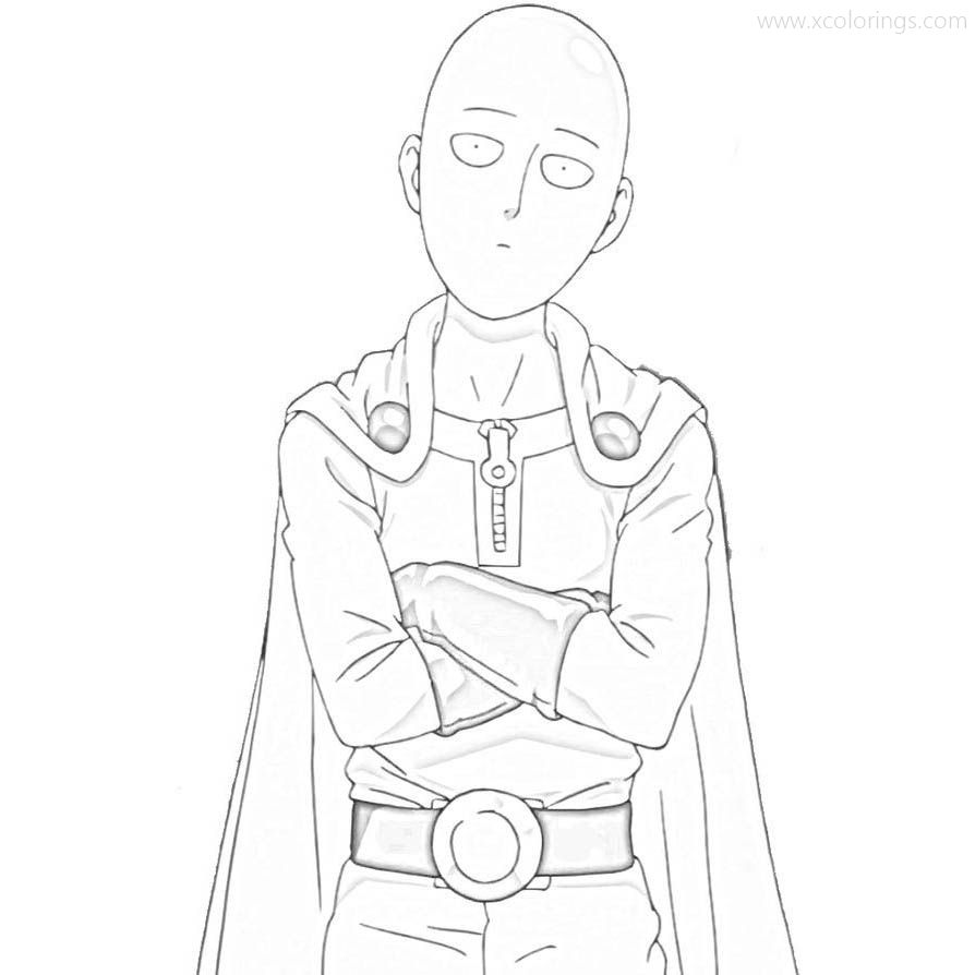 One Punch Man Coloring Sheet Coloring Pages - vrogue.co
