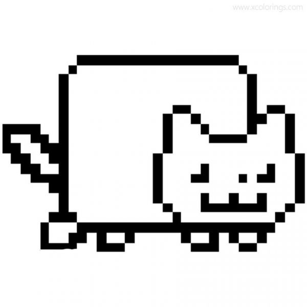 Rainbow Nyan Cat Coloring pages - XColorings.com