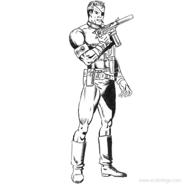 Superhero Nick Fury Coloring Pages - XColorings.com