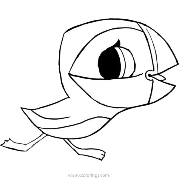 otto coloring page in black and white puffin rock