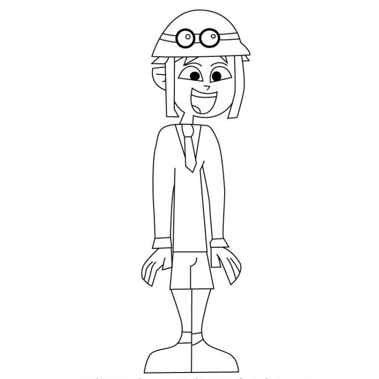 DJ from Total Drama Coloring Pages - XColorings.com