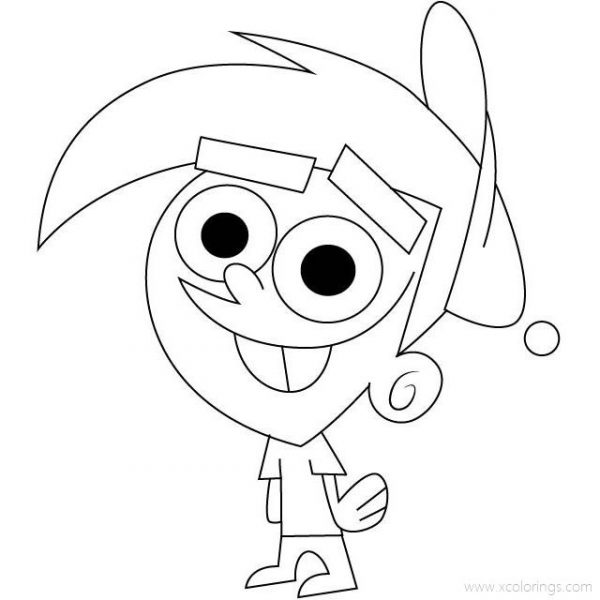 The Fairly OddParents Coloring Pages The Crimson Chin - XColorings.com