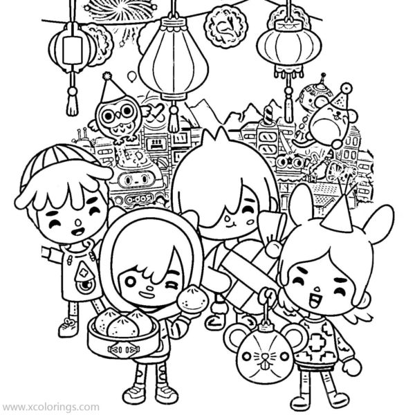 Toca Boca Coloring Pages Characters - XColorings.com