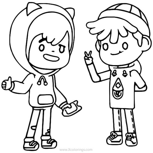 Toca Boca Coloring Pages Boy is Painting - XColorings.com
