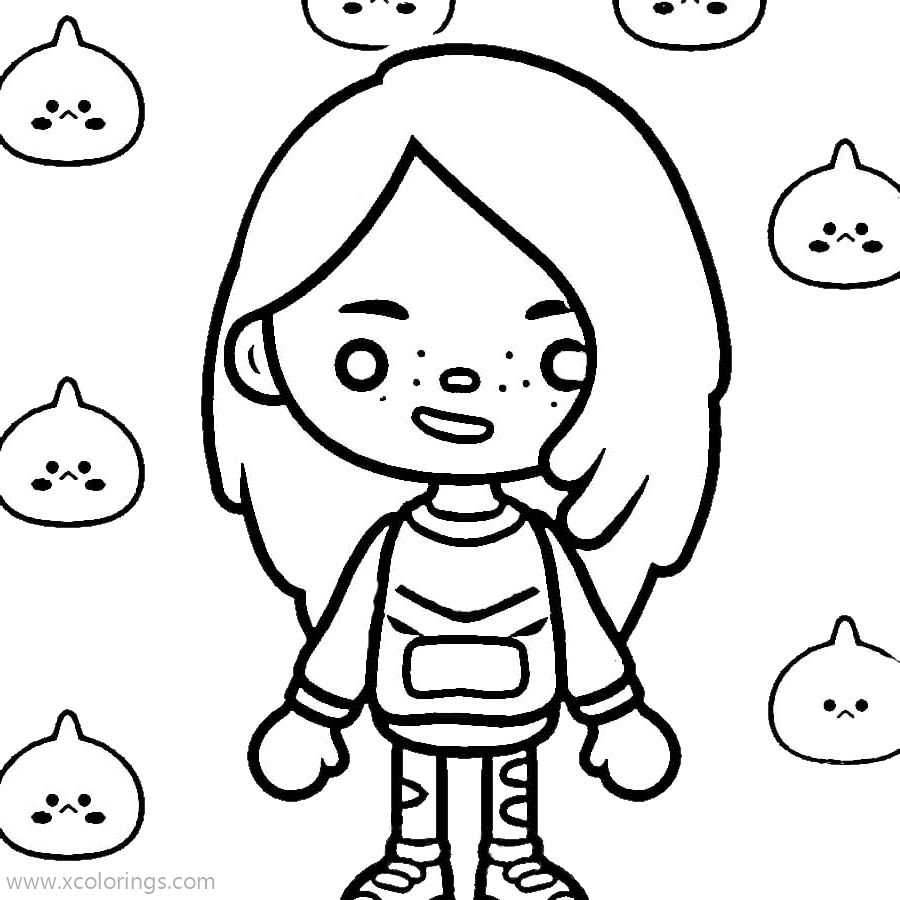 Toca Boca Coloring Pages Rita and Cloud Ready for Painting
