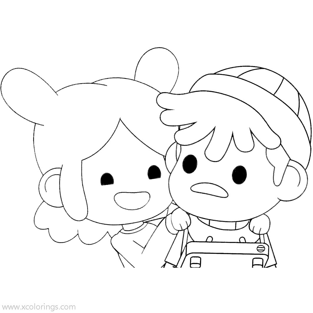 Toca Boca Coloring Pages Rita and Cloud Ready for Painting - XColorings.com