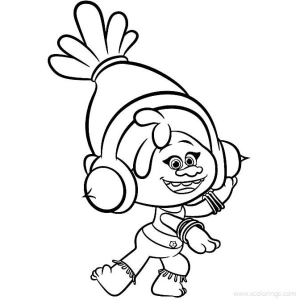 Printable DJ Suki from Trolls Coloring Pages - XColorings.com