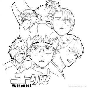 Yuri on Ice Coloring Pages Seung-gil Lee - XColorings.com