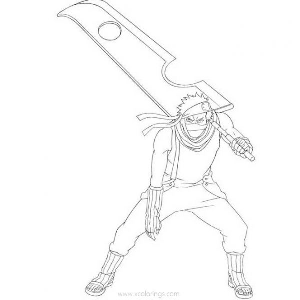 Zabuza Coloring Pages With His Sword