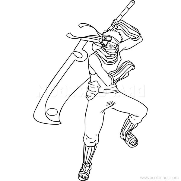 Zabuza from Naruto Coloring Pages - XColorings.com