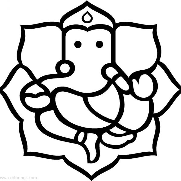 Hindu Ganesha Coloring Pages - XColorings.com