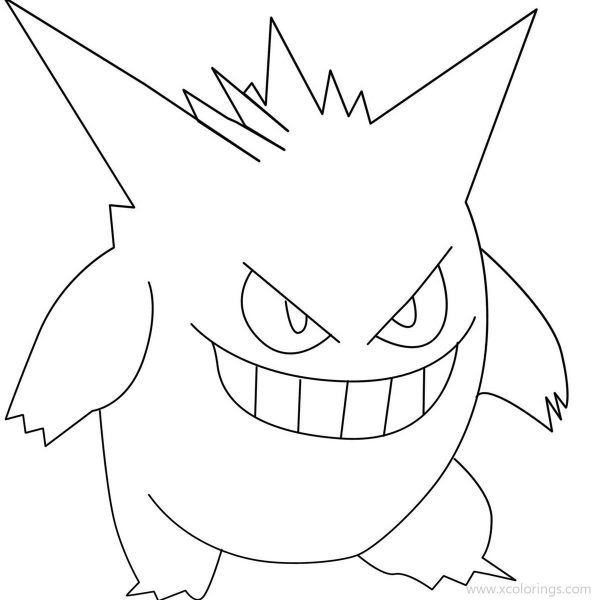 Gengar Pokemon Coloring Pages Coloring Pages