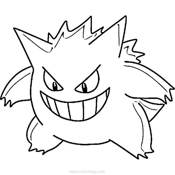 Pokemon Gengar Coloring Pages - XColorings.com