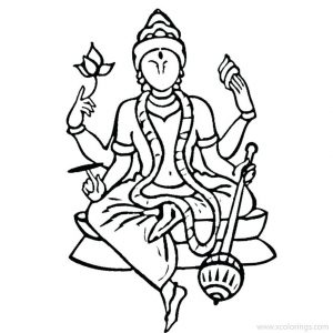 Saraswati Coloring Pages Printable - XColorings.com