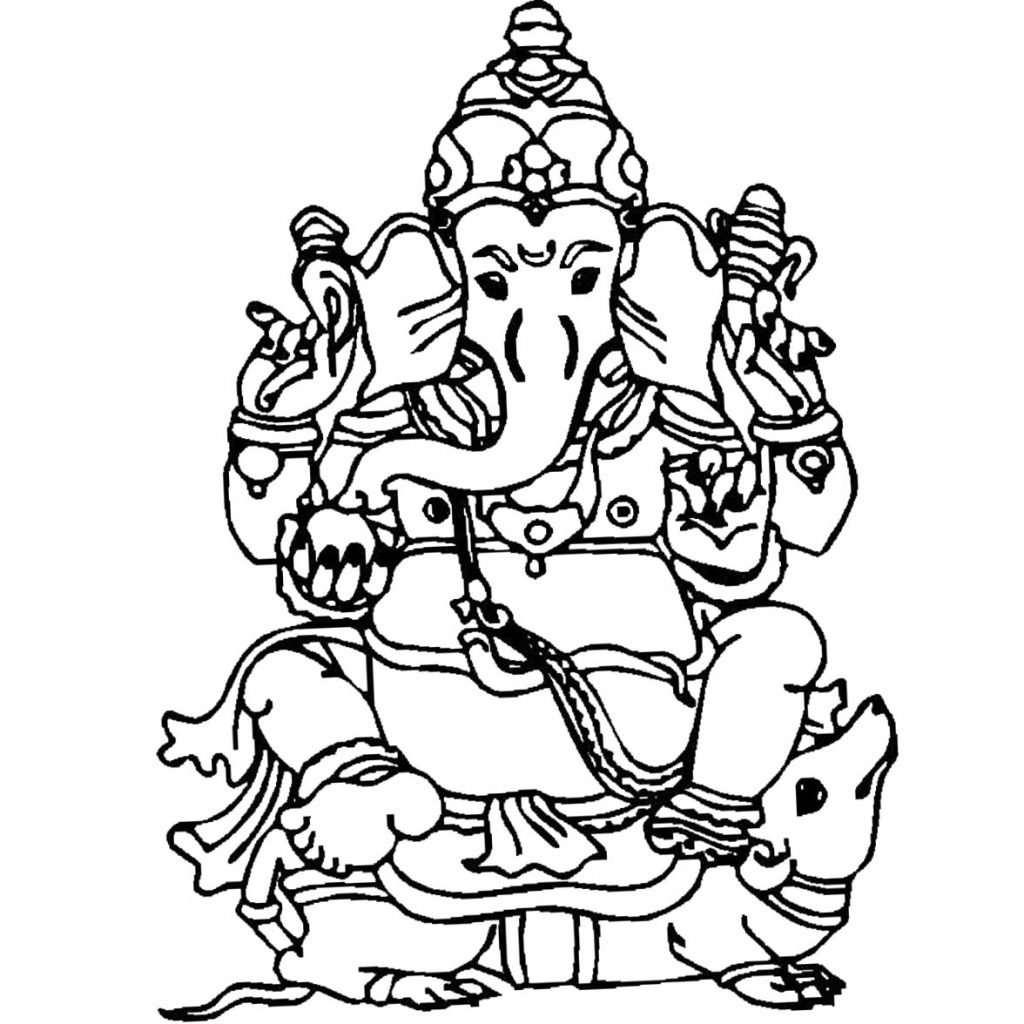 Ganesha Coloring Pages for Adults - XColorings.com