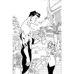 Invincible is Fighting Coloring Pages - XColorings.com