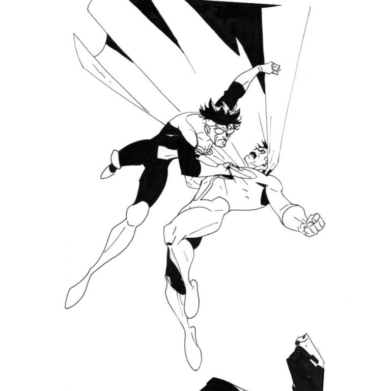 Invincible Coloring Pages with Omni-man and Allen - XColorings.com