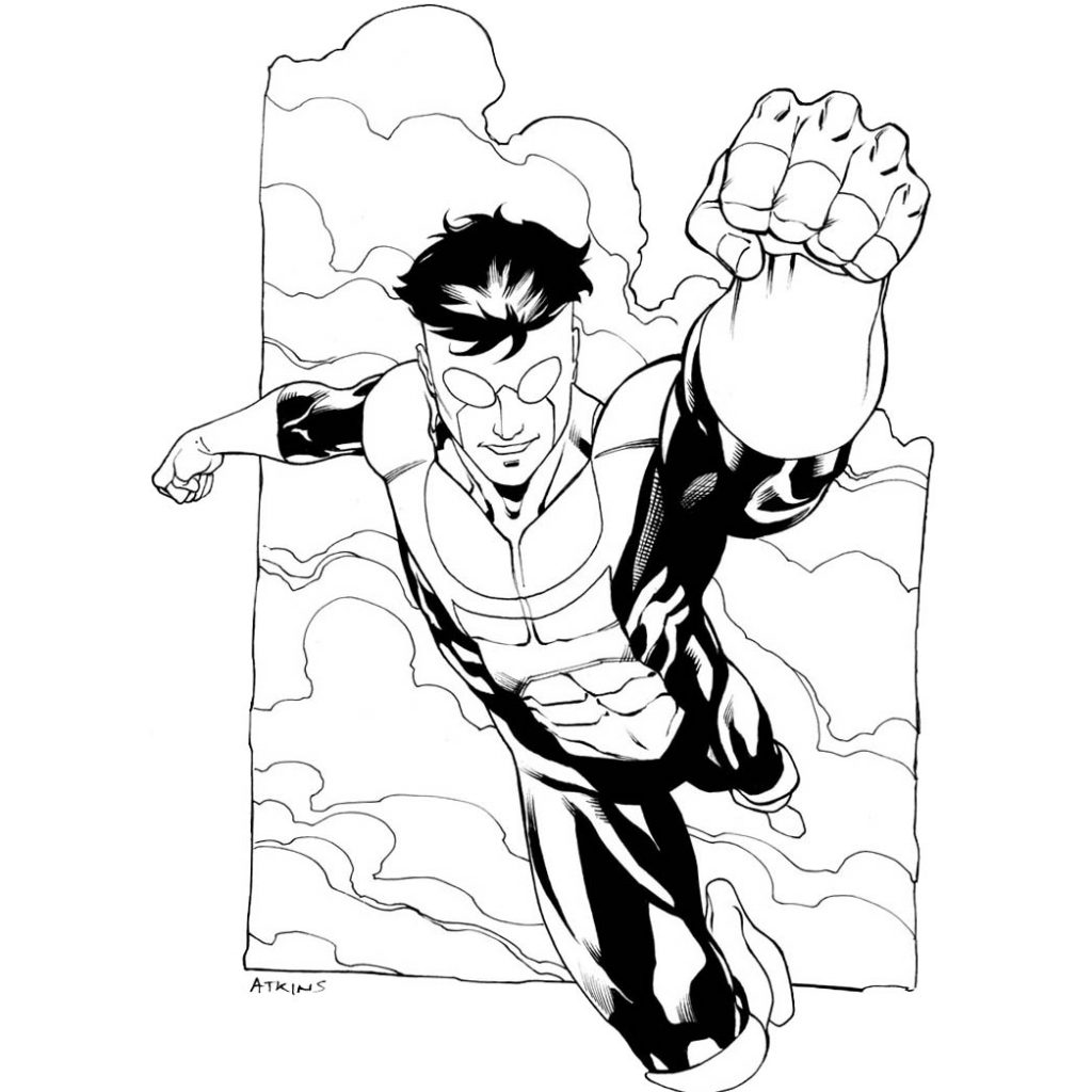 Invincible is Fighting Coloring Pages - XColorings.com