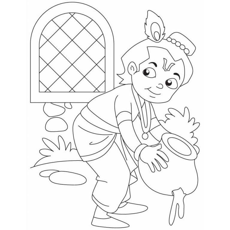 Lord Krishna Coloring Pages - XColorings.com