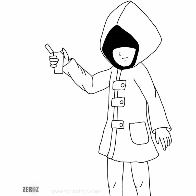 Little Nightmares Coloring Pages Character Six and Mono - XColorings.com