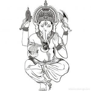 Ganesha Coloring Pages for Adults - XColorings.com