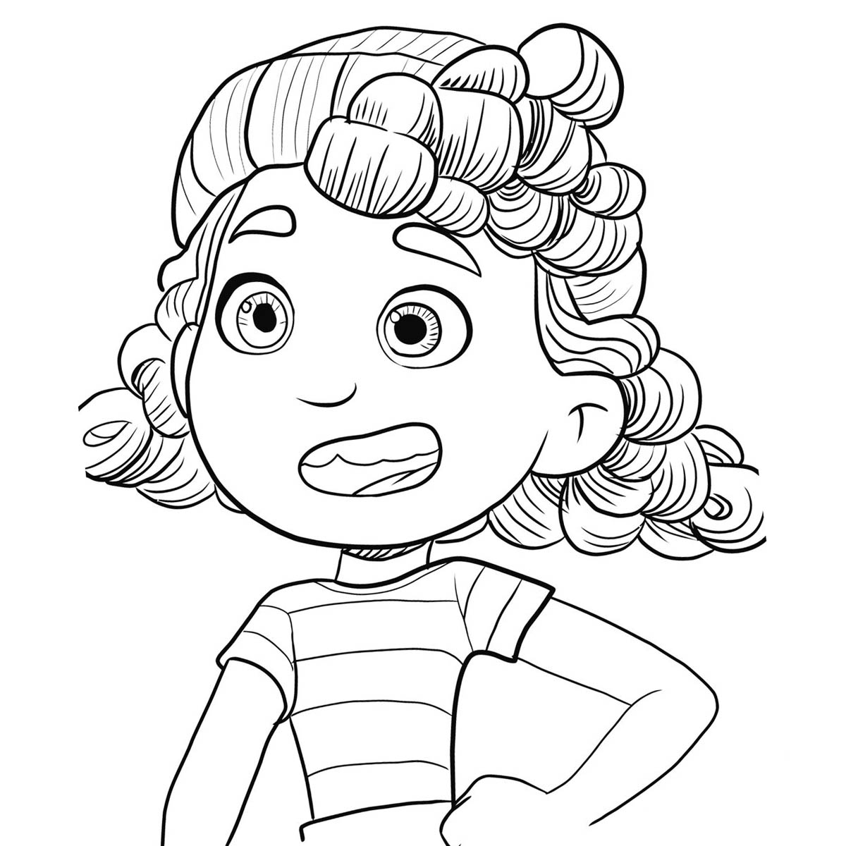 Luca Coloring Pages Character Giulia - XColorings.com