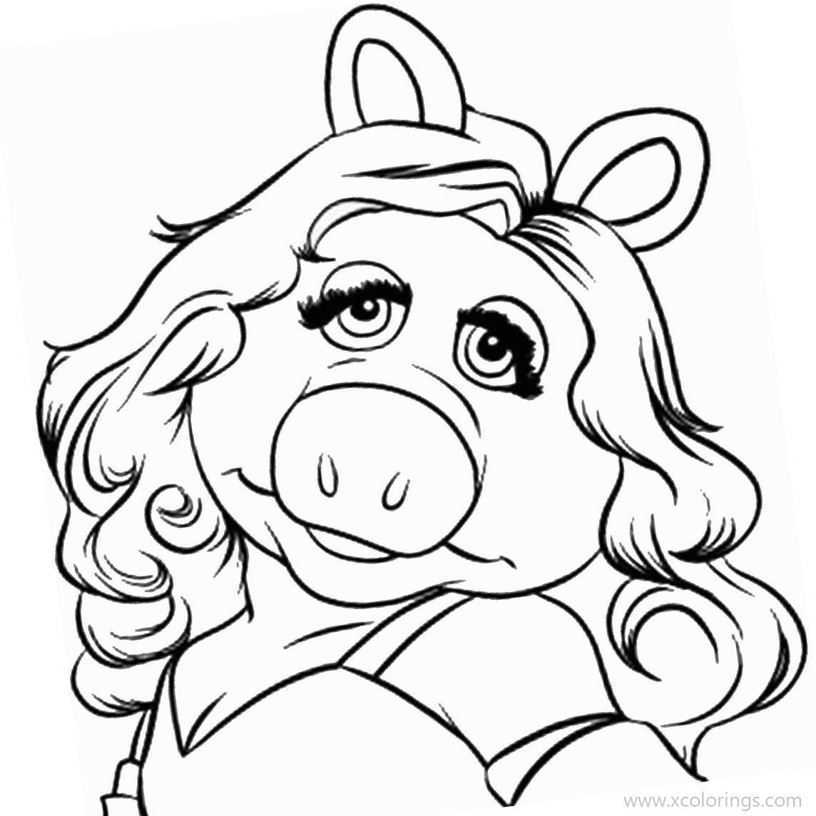 Miss Piggy from The Muppets Coloring Pages - XColorings.com