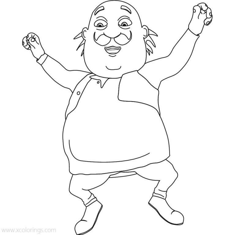 Motu Patlu Coloring Pages Hand Drawing - XColorings.com