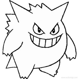 Mega Gengar Pokemon Coloring Pages - XColorings.com