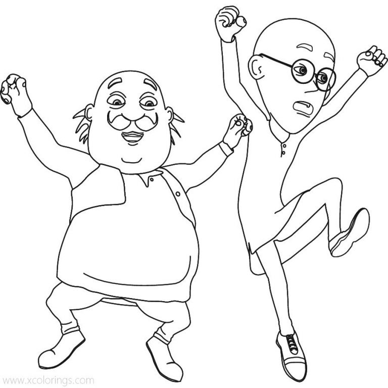 Motu Patlu Coloring Pages Hand Drawing - XColorings.com